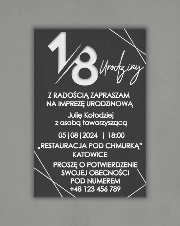 Zaproszenie na 18 urodziny - obrazek 3