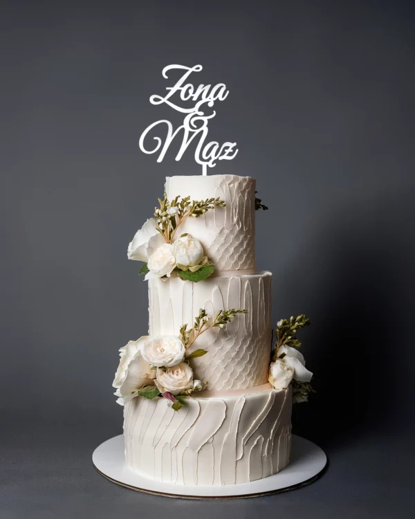 topper na tort żona i mąż, topper na ślub, wedding topper