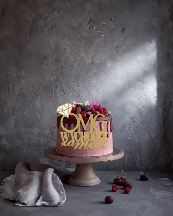 topper na tort, topper na panieński, topper OMG wychodzę za mąż