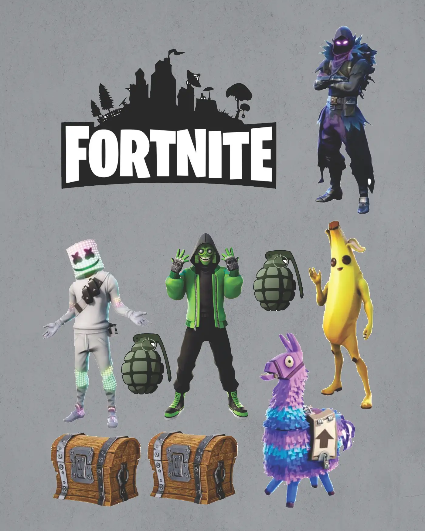 wydruk skrobiowy, wydruk na tort, wydruk na tort fortnite