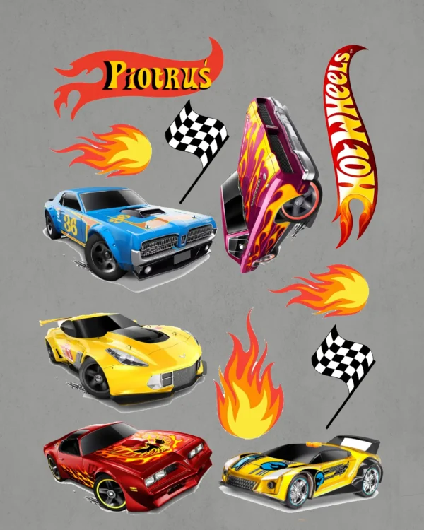 Wydruk na papierze skrobiowym Hot Wheels