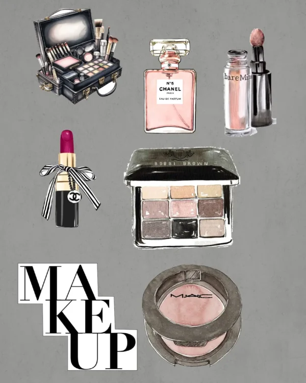 Wydruk na papierze skrobiowym Makeup