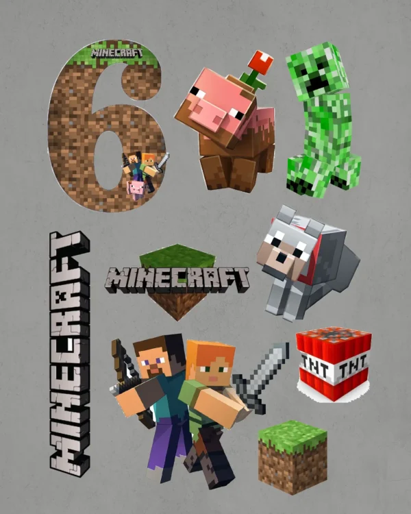 Wydruk na papierze skrobiowym Minecraft