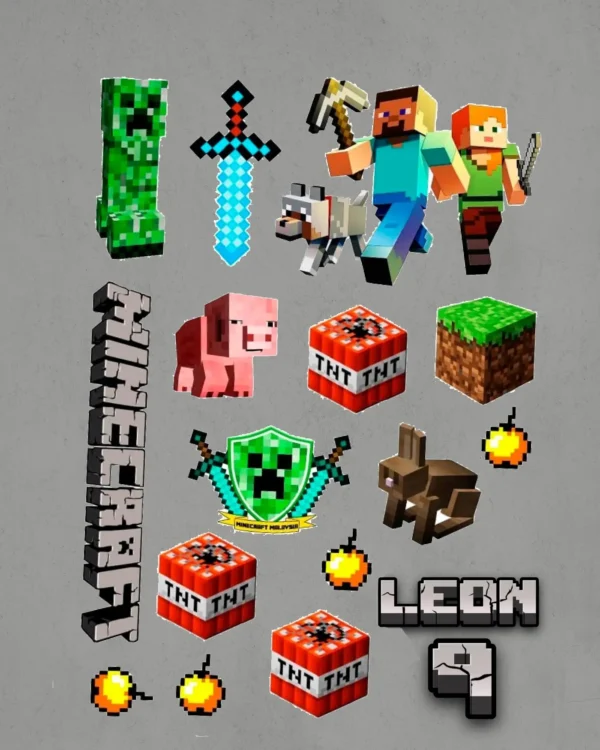 Wydruk na papierze skrobiowym Minecraft