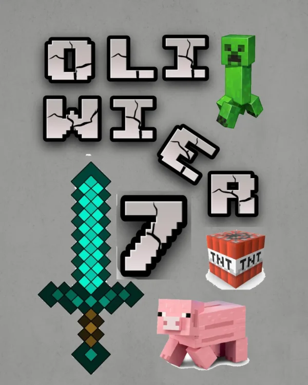 Wydruk na papierze skrobiowym Minecraft