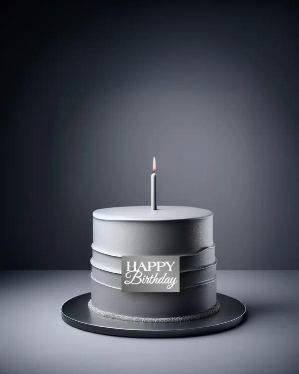 Mini dekory grawerowane na tort Happy Birthday