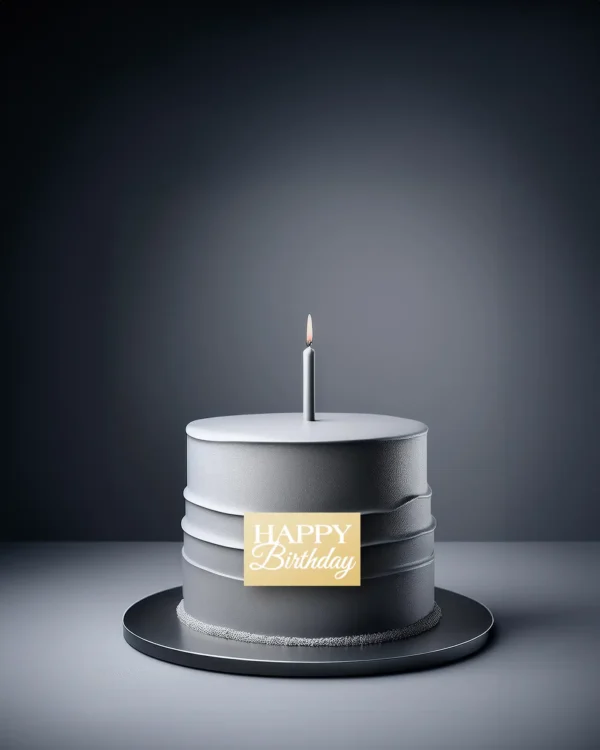 Mini dekory grawerowane na tort Happy Birthday - obrazek 2