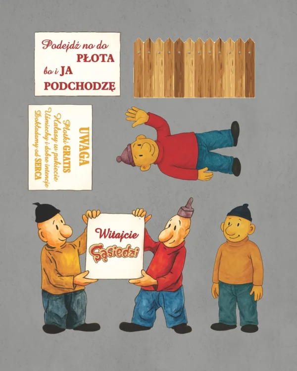 Wydruk na papierze skrobiowym Sąsiedzi