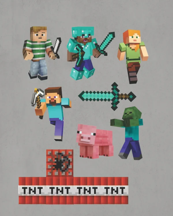 Wydruk na papierze Minecraft TNT