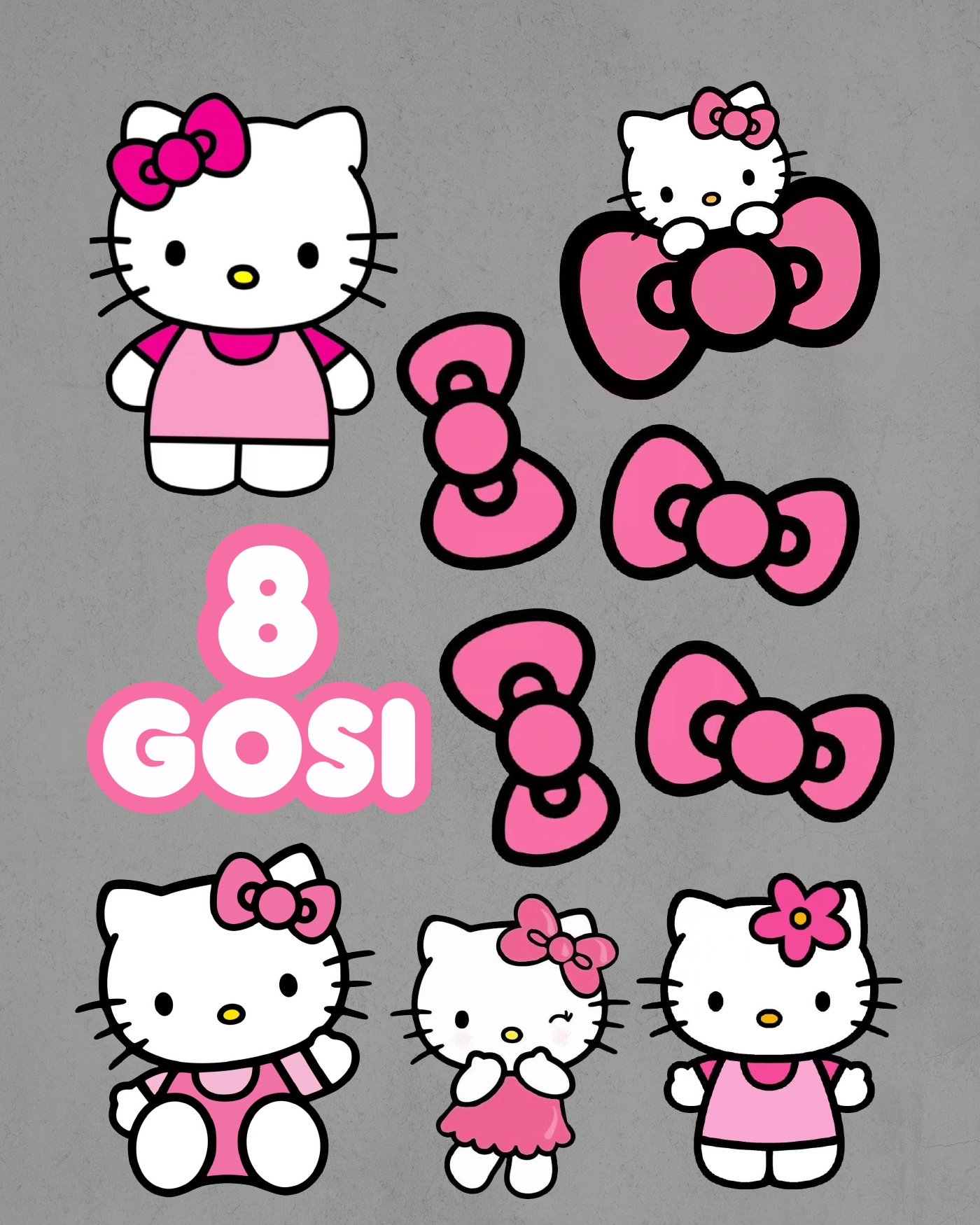 Wydruk na papierze Skrobiowym Hello Kitty